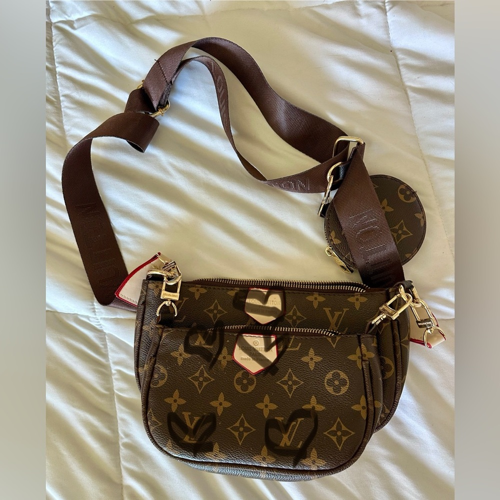 Brown Designer Inspired Crossbody Bag